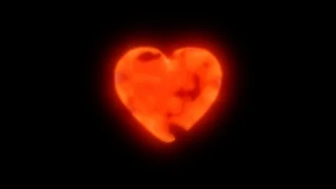 Beating Red Graphic Heart Icon. HD animation loop, can be used for Valentines or Stock Footage 96074201