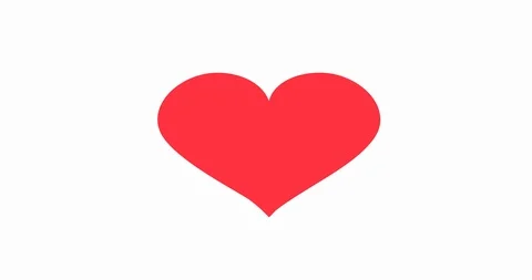 Beating red graphic heart icon. 4K Animation loop, used for Valentines Day Stock-Footage 99998039