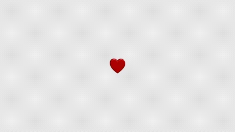 Beating Red Heart Icon animation with transparent background. 4k video Stock Footage 166017887