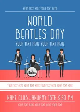 The Beatles band Stock Illustration