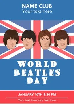 The Beatles band Stock Illustration