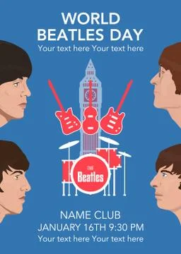 The Beatles band Stock Illustration