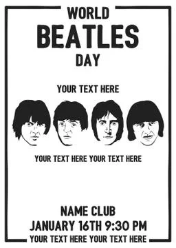 The Beatles band Stock Illustration