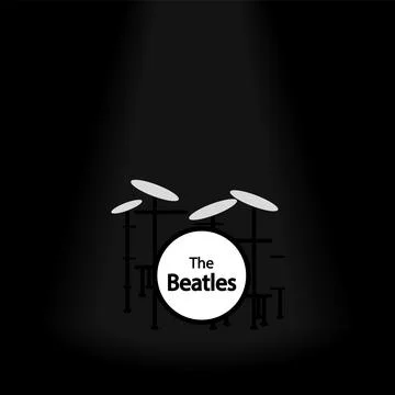 Beatles drums stage Stock Illustration