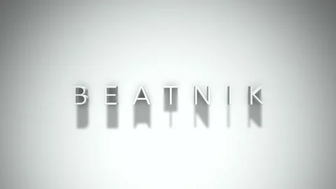 Beatnik 3D title animation with shadows on a white background 스톡 동영상 259393531