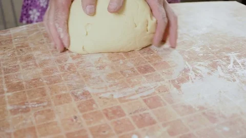 Beats on the table dough Stock Footage 80043190