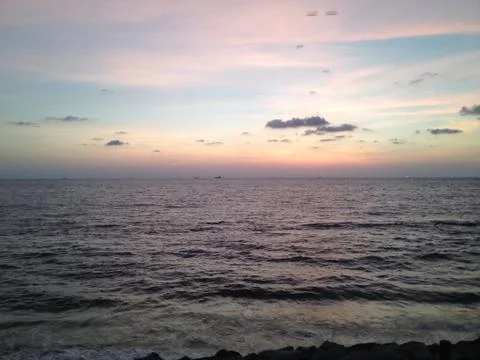 Beauitful sky by the ocean Stock Photos