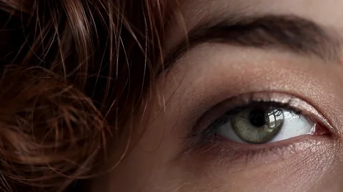 Beauliful Green Eye Stock Footage 110186020