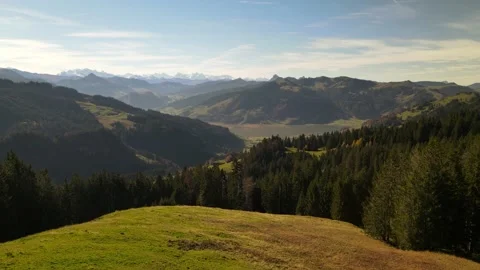 Beautifil autumn nature in canton of Schwyz Stock Footage