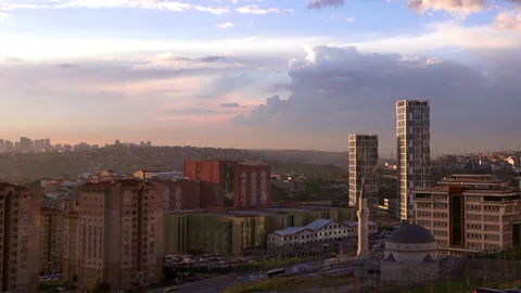 Beautifu  time lapse cloudy sky over city, Turkey Stock-Footage 87202929