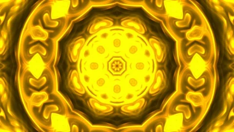 Beautiful 2d abstract ethnic mandala kaleidoscope effect for Yoga dj party show Stock Footage