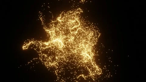 Beautiful 3D Abstract motion background shining gold particles. Shimmering .. Stock Footage 225847003