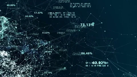 Beautiful 3d animation of the Global Digital Network Growing Stock Footage