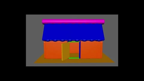 Beautiful 3D Building Vídeos de archivo 345657345