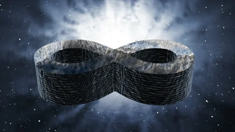 Beautiful 3D Infinity symbol with ocean effect Stock Footage 208831575