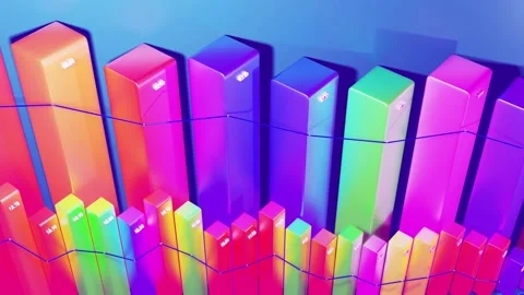 Beautiful 3d looped background for analytical programs with abstract Stock Footage 143583461