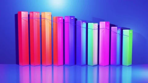 Beautiful 3d looped background for analytical programs with abstract Stock Footage 143583480