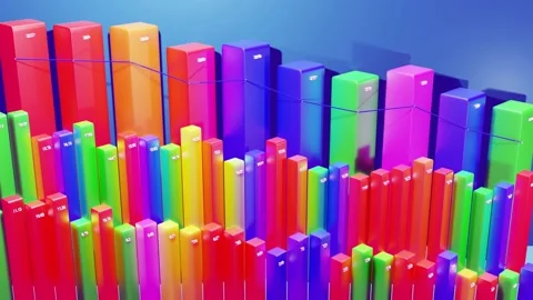 Beautiful 3d looped background for analytical programs with abstract Stock Footage 143583495