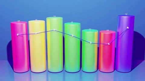 Beautiful 3d looped background for analytical programs with abstract Stock Footage 143583501