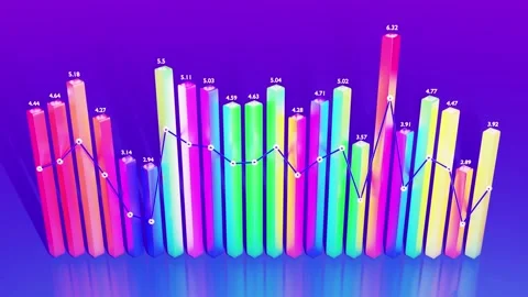 Beautiful 3d looped background for analytical programs with abstract Stock Footage 143583509