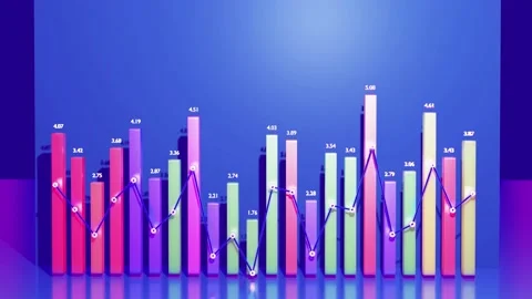 Beautiful 3d looped background for analytical programs with abstract Stock Footage 143583514