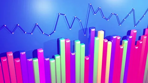 Beautiful 3d looped background for analytical programs with abstract Stock Footage 143583584