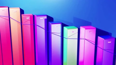 Beautiful 3d looped background for analytical programs with abstract Stock Footage 143583655