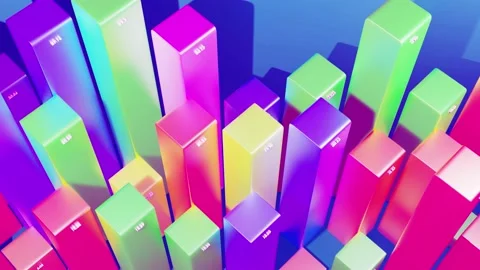 Beautiful 3d looped background for analytical programs with abstract Stock Footage 143583705