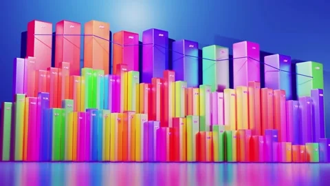Beautiful 3d looped background for analytical programs with abstract Stock Footage 143583752