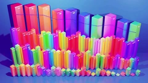 Beautiful 3d looped background for analytical programs with abstract Stock Footage 143583778