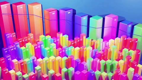 Beautiful 3d looped background for analytical programs with abstract Stock Footage 143583786