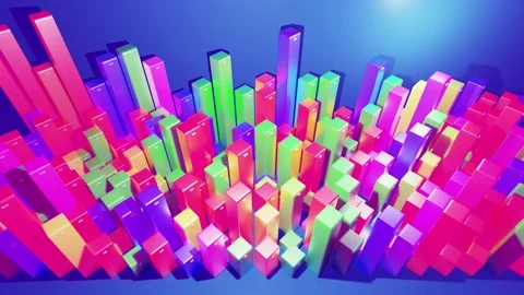 Beautiful 3d looped background for analytical programs with abstract Stock Footage 144804165
