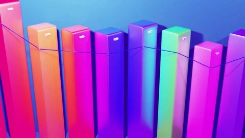 Beautiful 3d looped background for analytical programs with abstract Stock Footage 144804170