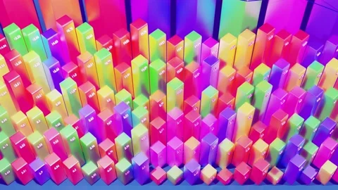 Beautiful 3d looped background for analytical programs with abstract Stock Footage 144804209