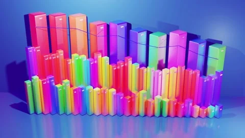 Beautiful 3d looped background for analytical programs with abstract Stock Footage 144804216