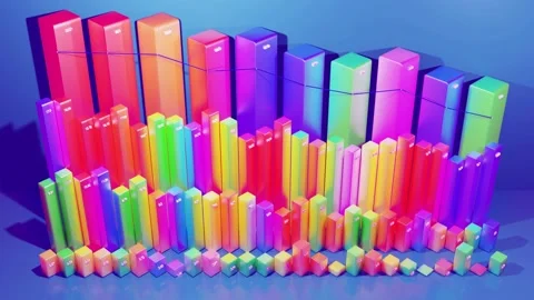 Beautiful 3d looped background for analytical programs with abstract Stock Footage 154224136