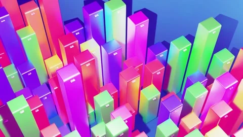 Beautiful 3d looped background for analytical programs with abstract Stock Footage 154747634