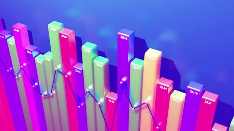 Beautiful 3d looped background for analytical programs with abstract Stock Footage 155441373
