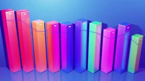 Beautiful 3d looped background for analytical programs with abstract Stock Footage 159374689