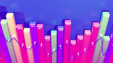 Beautiful 3d looped background for analytical programs with abstract Stock Footage 162696972