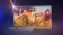 Beautiful 3d Photo Video Screens Wall Spin Logo Text Reveal Commercial Animation Stock After Effects
