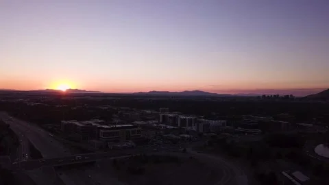 Beautiful 4k Drone Shot overlooking Salt Lake Valley Stock Footage 249027197