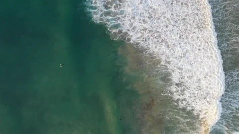 Beautiful 4K Footage - Aerial View of Surfers Stock Footage
