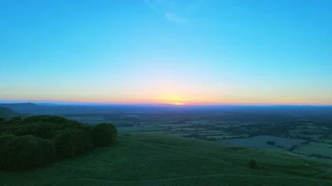 Beautiful 4K Sunset in Devil's Dyke Stock Footage 151184764