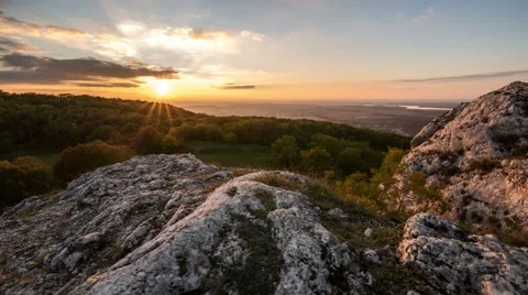 Beautiful 4K timelapse with sunset Stock Footage 67582582