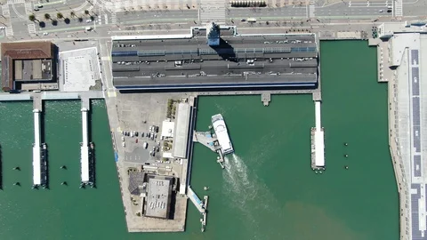 Beautiful 5 Sec slo mo shot of San Francisco's Ferry Building Stock Footage 128211465
