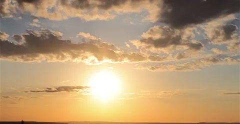 Beautiful 6k sunset motion timelapse in the city with clouds rolling on a cam Stock Footage 194434889