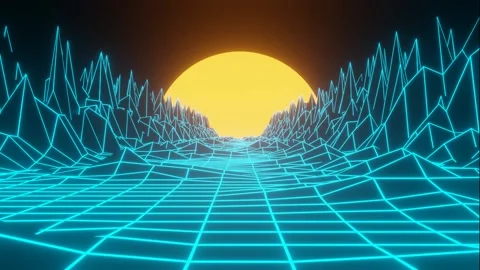 Beautiful 80s retro background loop anim... | Stock Video | Pond5