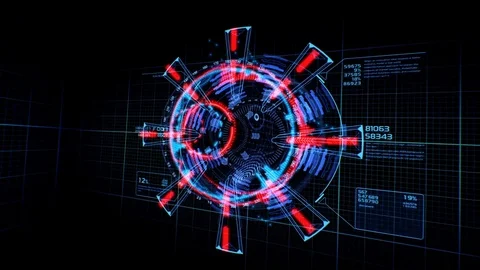Beautiful Abstract 3D Construction with Flares. Stock Footage 80195169