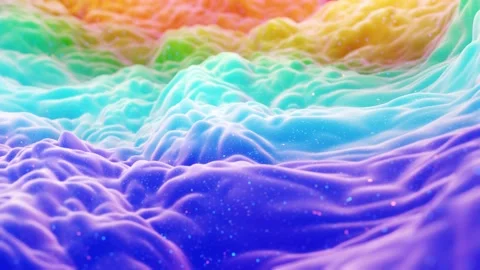 Beautiful abstract 3D surface with extrude or displace waves transform in loop Stock Footage 137494591